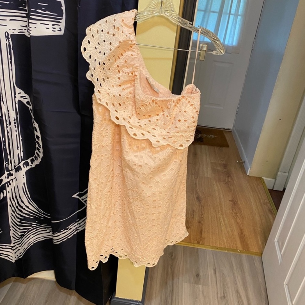 LOFT one shoulder eyelet dress - Picture 4 of 5